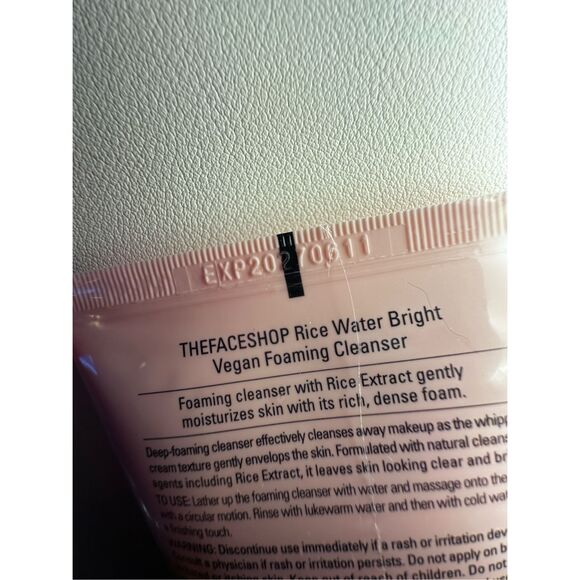 The Face Shop Rice Water Bright Foaming Cleanser, Vegan, 5 OZ - Picture 3 of 3